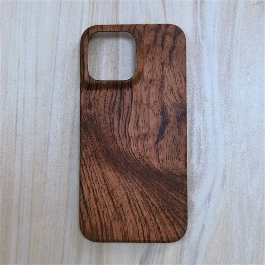 For iPhone 15 pro max Walnut Enony Wood Bamboo Rosewood MAHOGANY Real Wooden Hard Back Case Cover for iPhone 15 14 pro