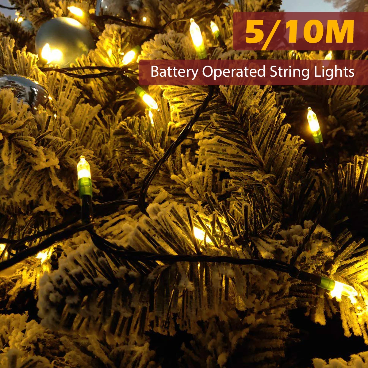 NEW Christmas String Light Battery Operated Christmas Light IP44 Waterproof Wedding Party Fairy String Light Outdoor 50/100 LED