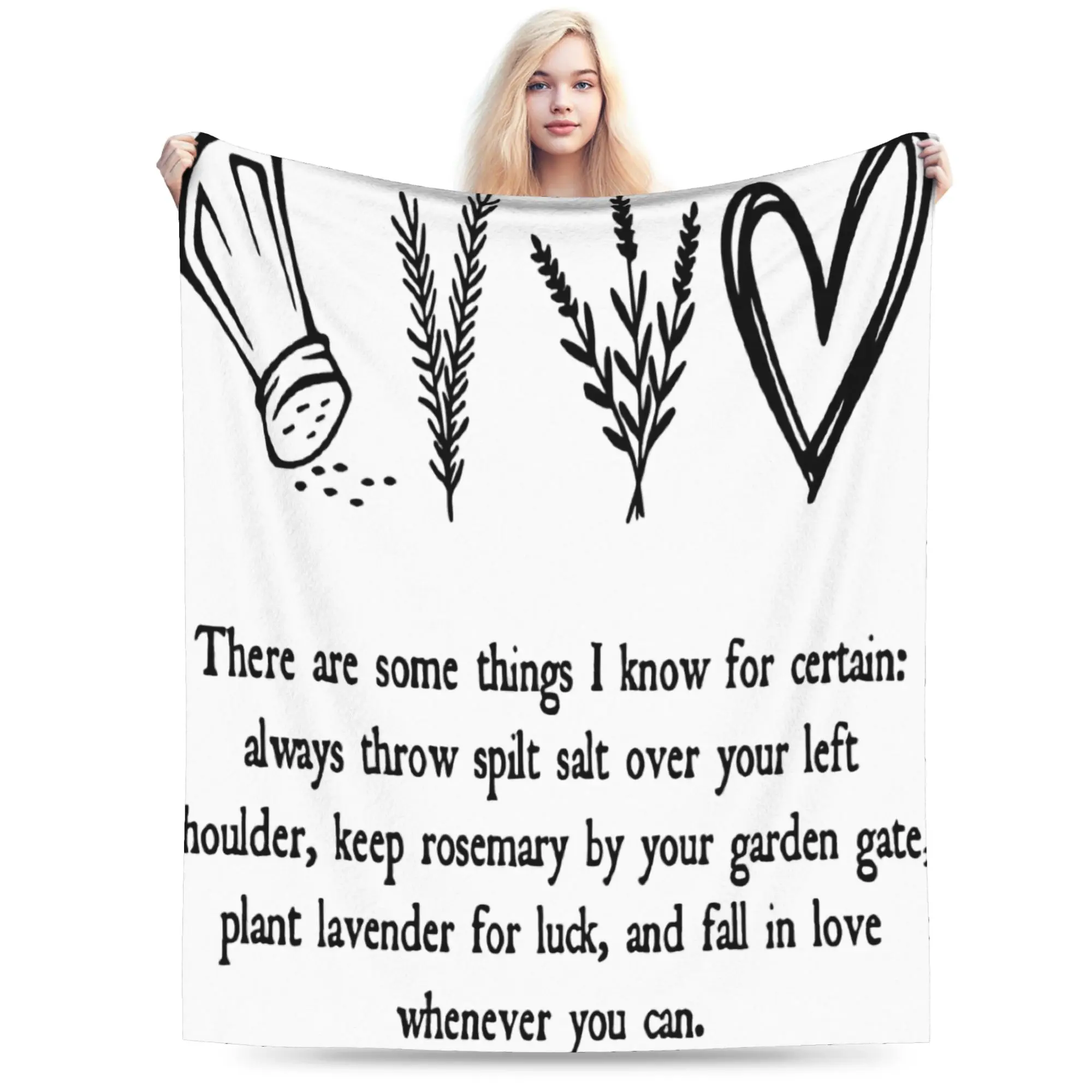 Y2K Practical Magic Kitchen Witch Witchcraft Herbal Magic Folk Magic Blanket Ultra-Soft Fleece  Comfortable Throw Blankets