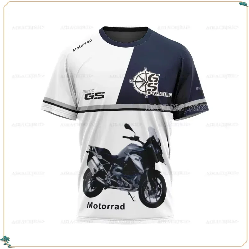 Summer T-shirt Motorcycle ADVENTURE R1200 GS White Motos Locomotive Riding Quick Dry Short Sleeve For BMW Motorrad