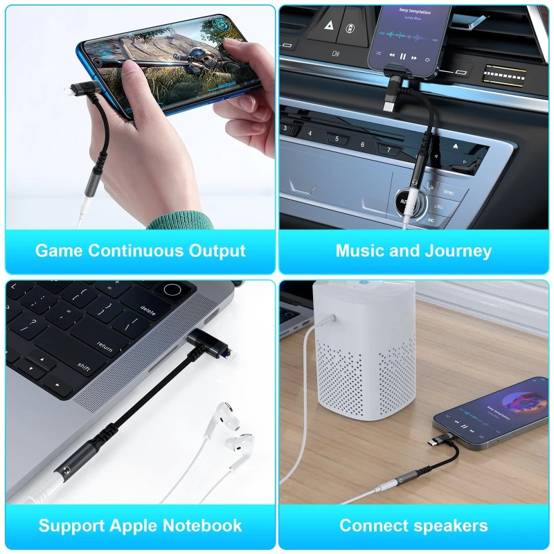 1Pc Type C To 3.5mm Jack Converter USB Type-C To 3.5mm Aux Audio Cable Earphone USB C To 3.5mm Audio Jack Dongle Plug And Play