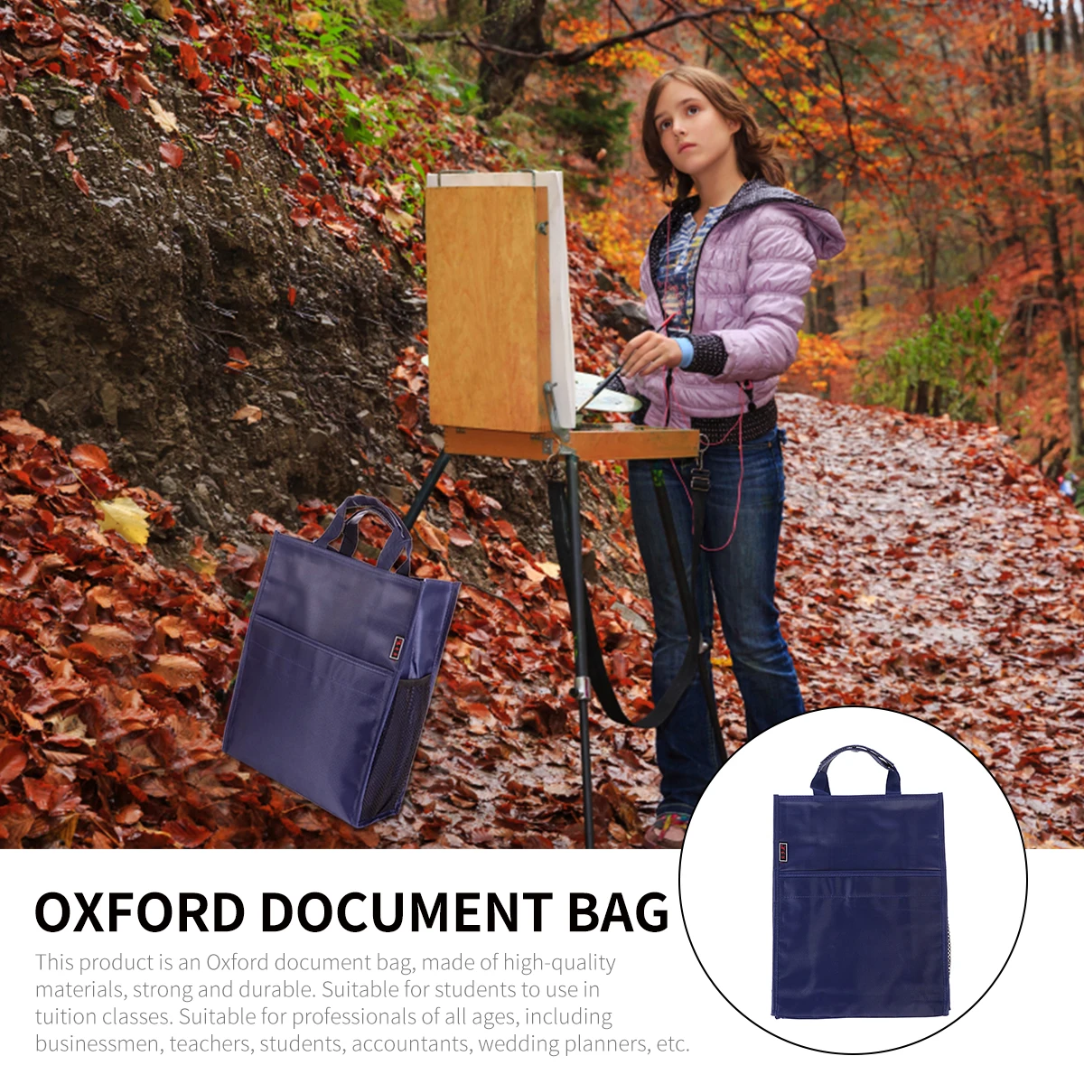 

File Holder Zipper Bag Tutor Important Document Organizer Tote Bags School Folder Storage Pouch Large Travel