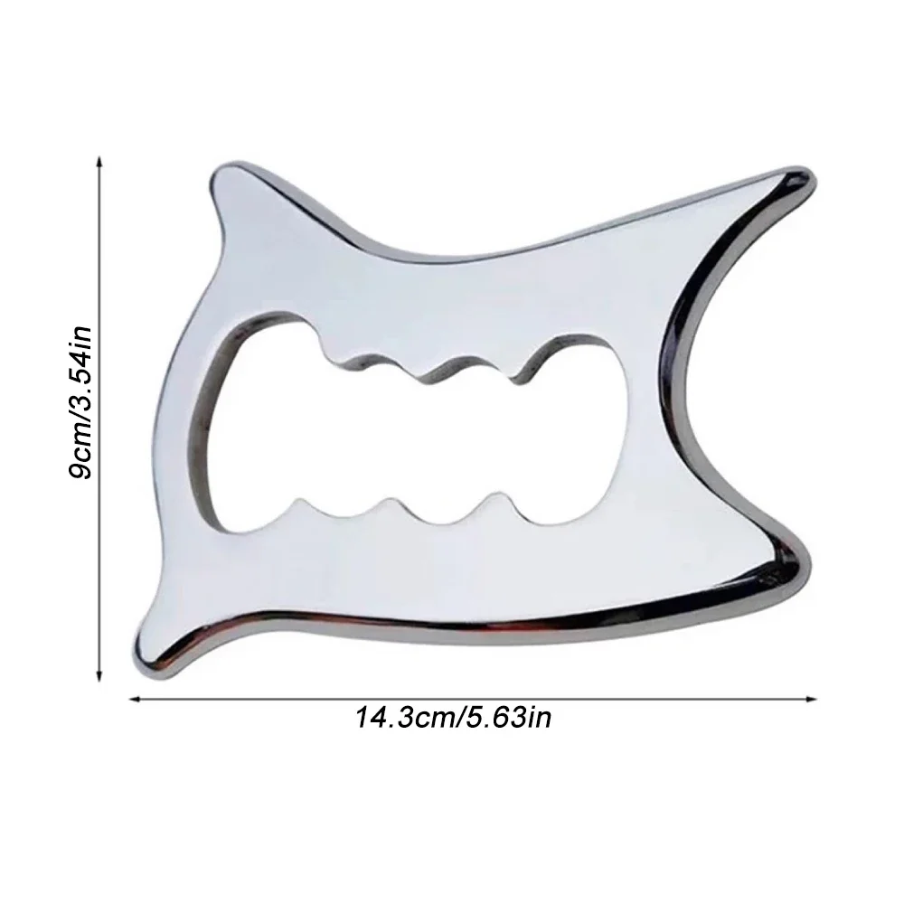 Alat Gua Sha Profesional - Pijat Baja Tahan Karat untuk Meredakan Nyeri Leher/Punggung, Pemulihan Otot & Drainase Limfatik - IASTM