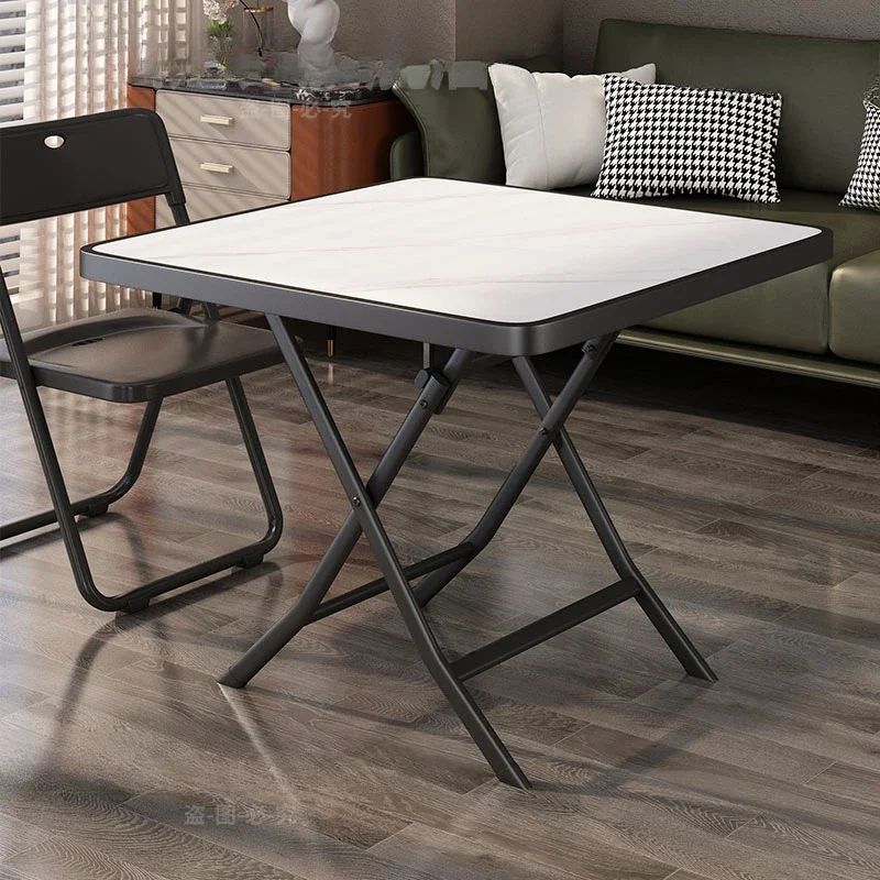 

Folding table Household folding dining table Small apartment square Round Outdoor rental dining Imitation.