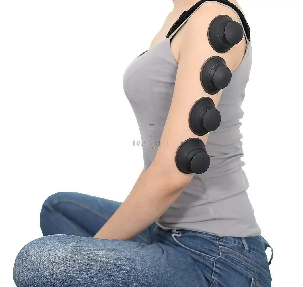 4Piece Portable Vacuum Cupping Device Scraping Dampness Removing Cupping Cup Silicone Cupping