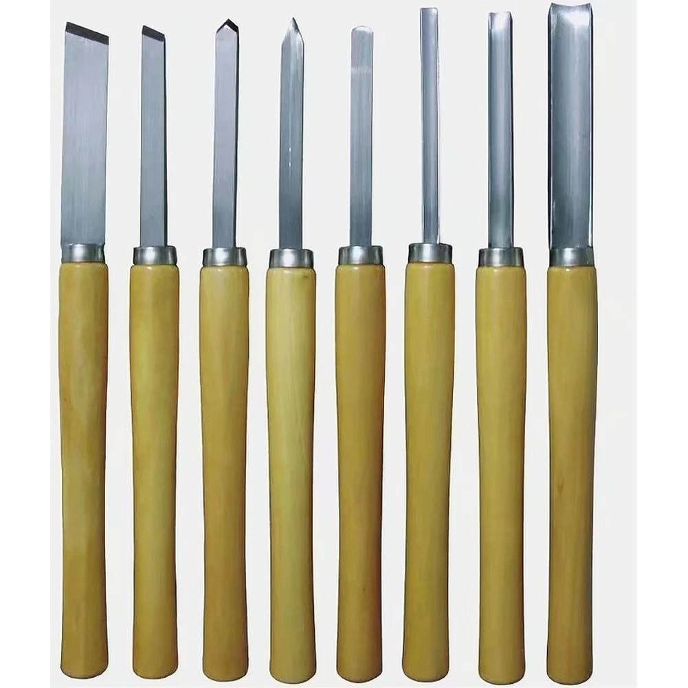 

Lathe Workshop 360mm Total Length HSS Chisel Set Detailed Wood Carving Tools Lathe Tools Ergonomic Holly Handle