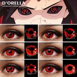 D'ORELLA 2pcs Colored Cosplay Contact Lenses For Eyes Anime Colored Lens Yearly Eye Color Lens Beautiful Pupil Red Black Lenses