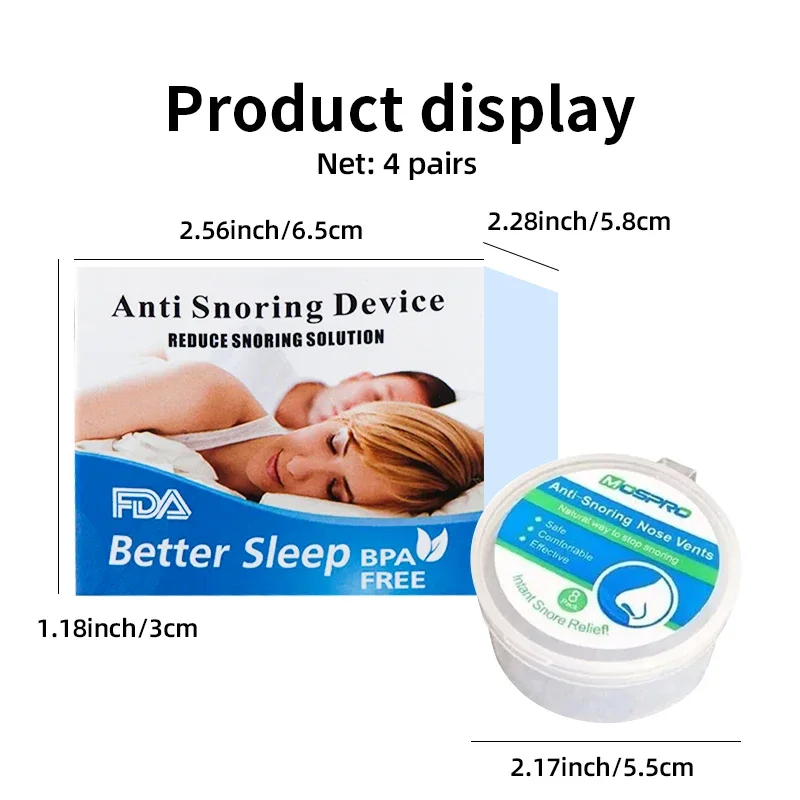 Anti Snoring Device Nose Clip Stop Snoring Solution Anti Snore Sleep Aid Apnea Guard Better Sleeping Easy Breathing At Night