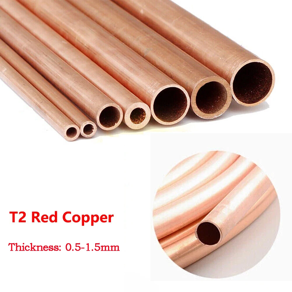 New Red Soft Copper Pipe Coil OD 1.8mm to 16mm Copper Tube Tubing for Air Conditioning/gas/plumbing/diy/microbore