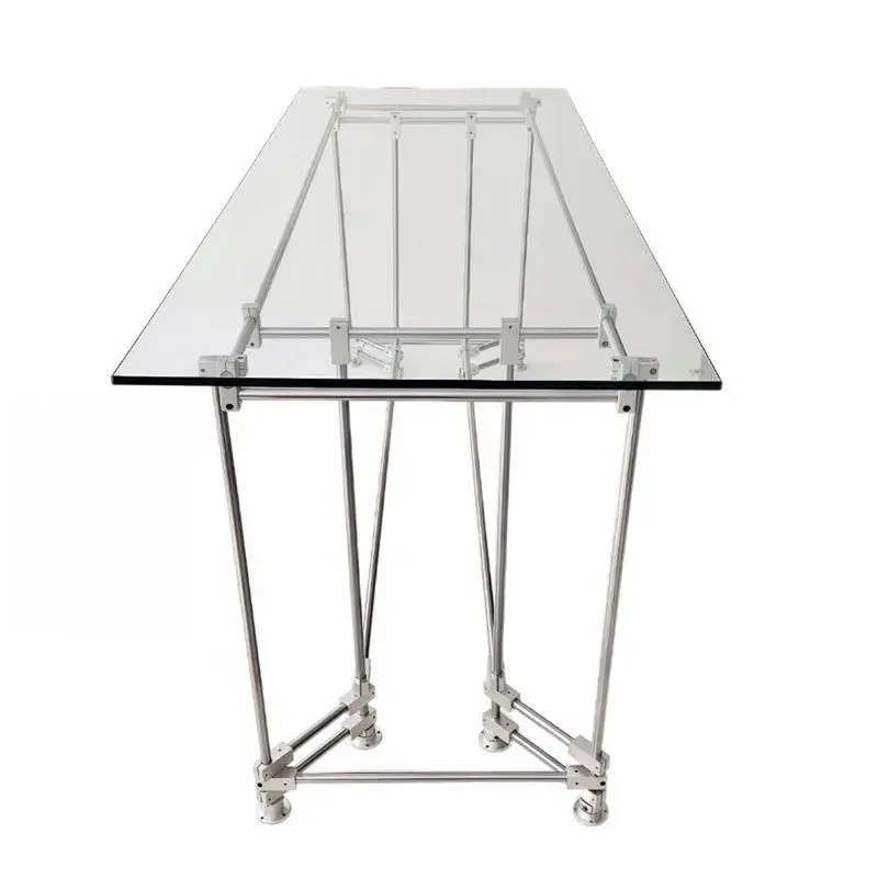 Household stainless steel rectangular coffee table, computer room computer desk c
