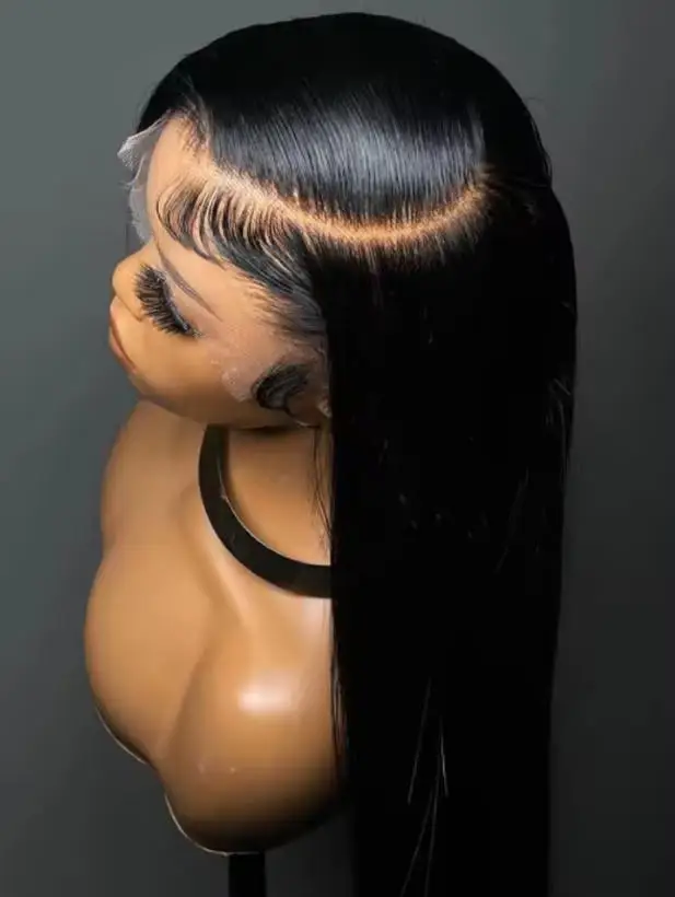 40 42 Inch Extra Long Straight Virgin Human Hair Wig Multi‑Size HD Lace 250% Density Glueless Wear Go Pre‑Melted Hairline Real Human Hair Wig Smooth Straight Wig For Daily Styling