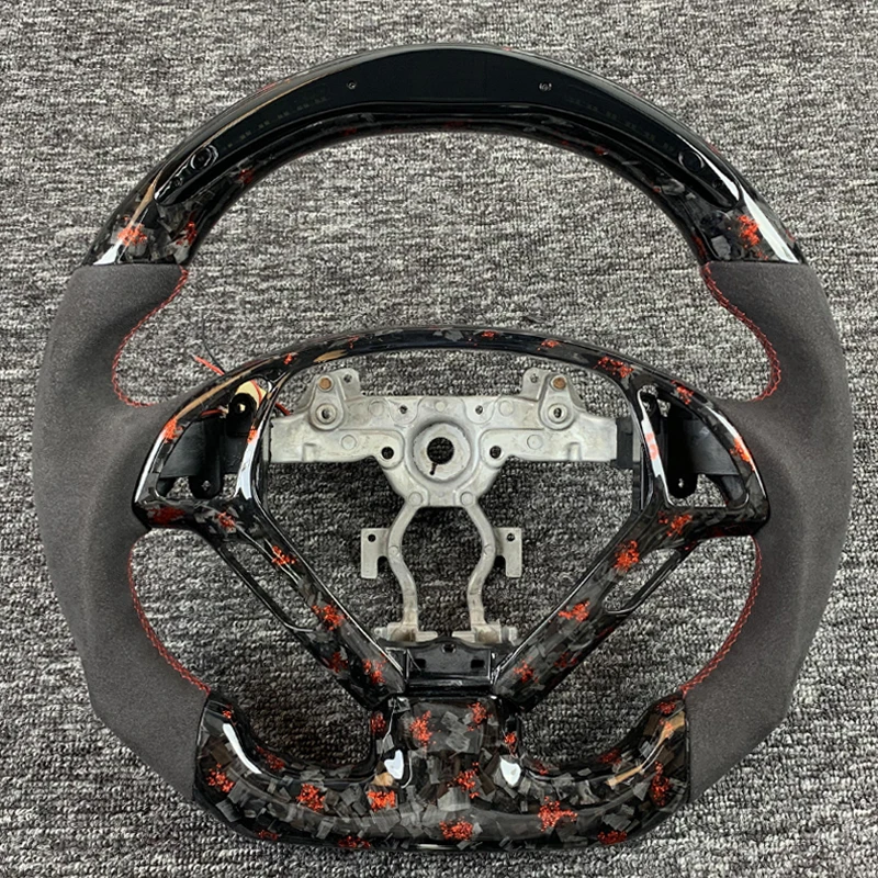 

For Infiniti G25 G37 G35 EX25 EX35 G37S G37X Forged Carbon Fiber Steering Wheel Customized LED Car Accessories