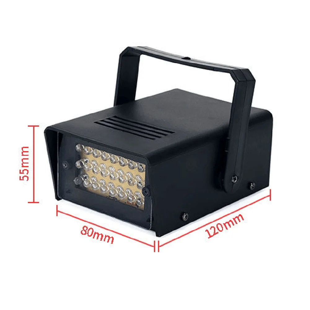 المرحلة فلاش الإضاءة ستروب أضواء هدية LED الأبيض قابل للتعديل سرعة DJ ديسكو فلاش المرحلة ستروب أضواء التحكم عن بعد