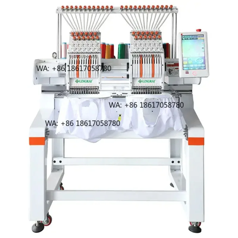 LR 1202 Double Head Embroidery Machine Suitable for Flat Bed/cap/finished Garments Embroidery