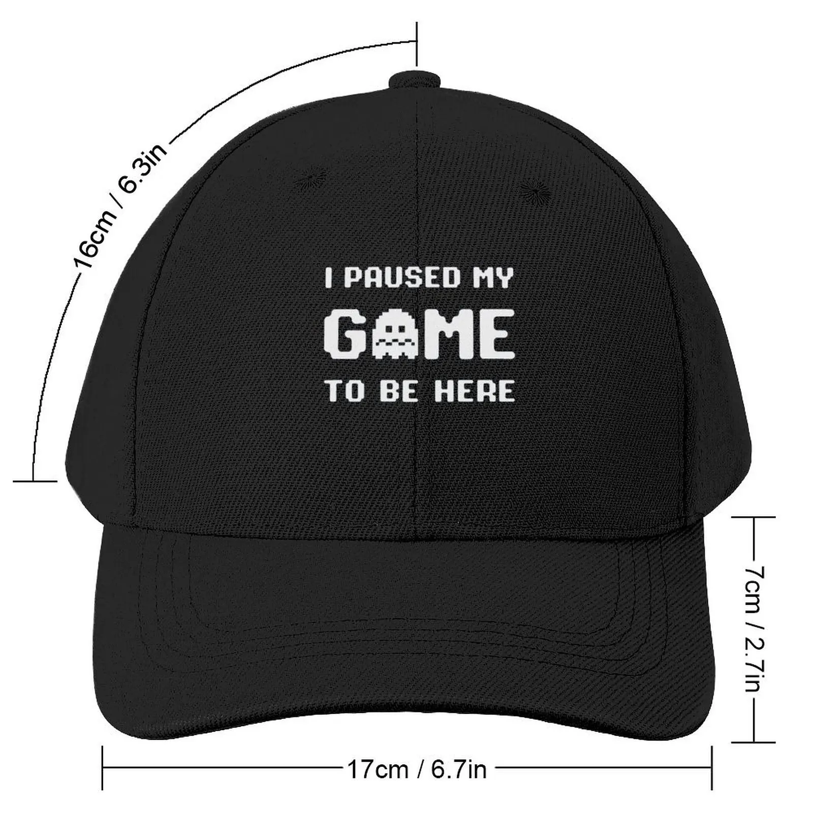 I Paused My Game To Be Here Funny Gamer Shirt Sarcastic Gaming Cool Gamer Tee Shirt Gift For Gamer Men Women Youth Baseball Cap