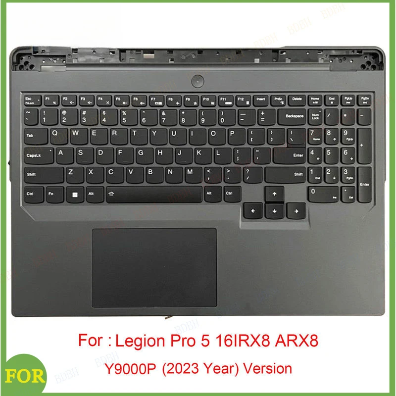 BDBH New Palmrest For Lenovo Legion Pro 5 16IRX8 ARX8 Y9000P R9000P (2023 Year) with White Backlit Keyboard 5CB1L30890 16