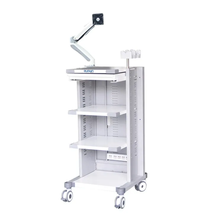 High Quality Five-layer OEM/ODM Endoscope Equipment Trolley Medical Transportation Trolley For Endoscope Cart medical with Arm