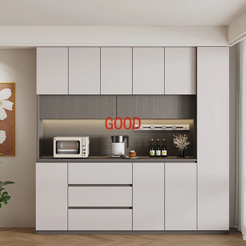 رف كتب جداري من الخيزران الهندي الأبيض ، ألواح جانبية بسيطة ، خزائن غرفة المعيشة ، طاولة بجانب السرير ، أثاث دولآب ، OK50CJ