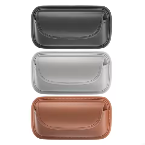 Wear Resistant Car Sun Visors Eyeglasses Organizers Multiple Glasses Storage Box with Shut for Vehicle Interior X13C