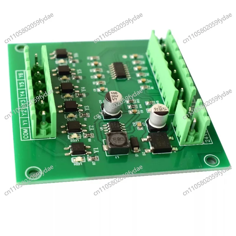 6-Way Electrode Water Level Sensor | 24V Signal Detection Circuit with Optocoupler Isolation for PLC Control