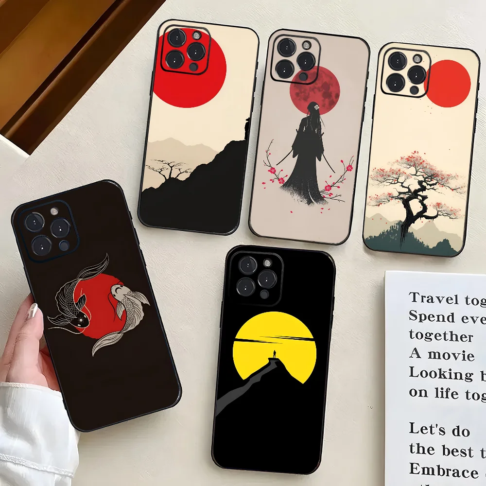 

EPC Japanese Minimalist Phone Case Silicone Soft For IPhone 16 15 14 13 12 11 X XR Plus Pro Max Plus