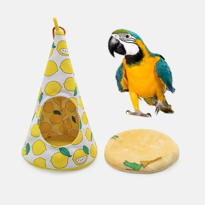 

Pet Hanging Hammock Warm Nest Bed Removable Washable Parrot Bird Cage Perch For Parrot Hamster House Accessories