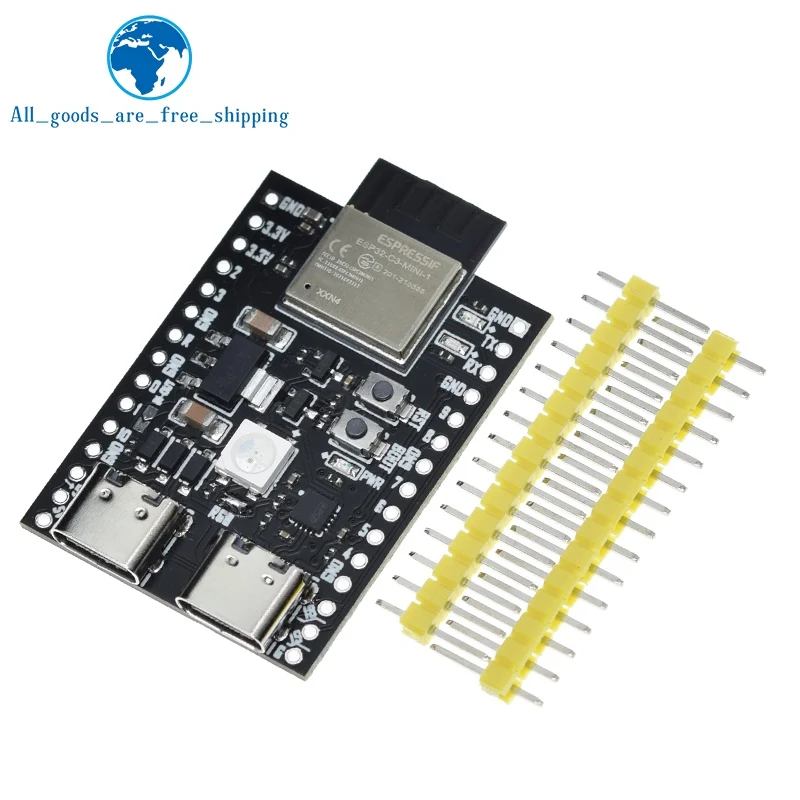 TZT ESP32 / ESP32-C3 WiFi+Bluetooth 5.0 Internet Of Things Dual Type-C Development Board Core Board ESP32-C3-DevKitM-1