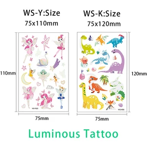 Leichtes temporäres Tattoo für Kinder, Meerjungfrauklebstoffe und Likör für Kinder, Pokemon -Tattoo, Einhorn und Einhorn, 4 PCs/Set, 10 PCs/Set 12 Hauptverkäufe Prinker Tattoo - №8