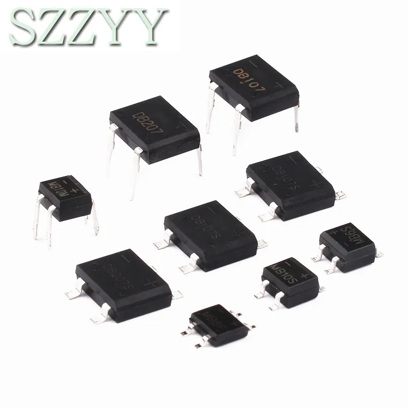 20PCS MB6F MB6S MB8F MB8S MB10F MB10S ABS8 ABS10 ABS210 DB104S DB105S DB106S DB107S DB157S DB207S SOP-4