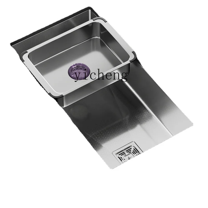 XL Large Single Sink Kitchen Vegetable Washing Bowl Pool Integrated Drop-in Sink 304 Stainless Steel Sink