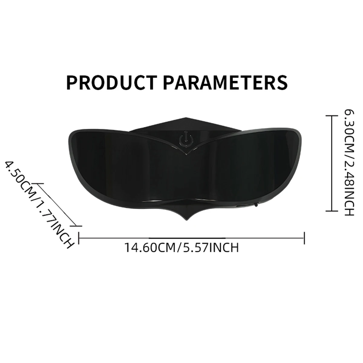 Picture 5: Motorcycle Bicycle LED Devil Eyes Screen Display Light Rear Decorative Tail Light Dynamic APP Control Helmet Warning Light