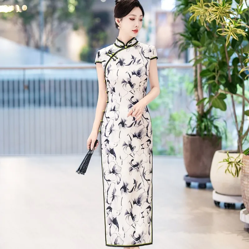 New cheongsam Chinese style elegant temperament long performance