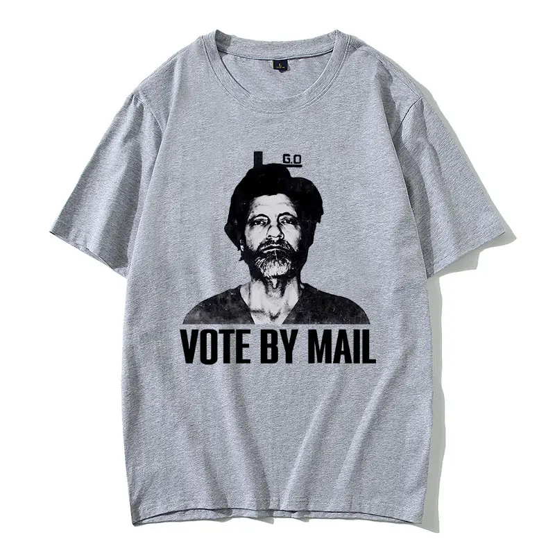 التصويت Bt البريد تيد Kaczynski Mugshot تي شيرت المرأة موضة عادية مضحك ملابس بأكمام قصيرة تيز خمر الشارع الشهير