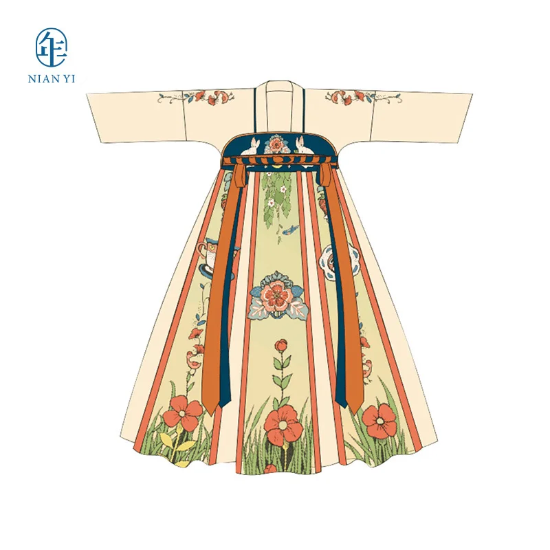 Costume traditionnel Hanfu chinois, robe de princesse orientale, élégance, Tang, danse de la dynastie, Style ancien