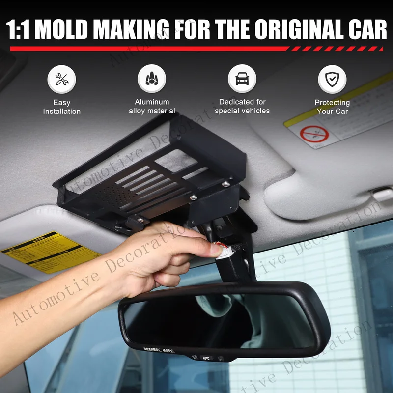 Z+ US Flag Interior Rearview Mirror Storage Cover box For Toyota FJ Cruiser 07-21