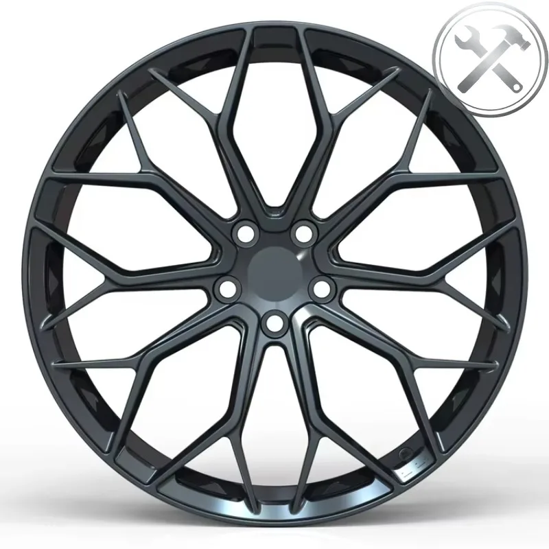 

Gloss Black Staggered Forged Alloy Wheel Rims 18x9.5 18x10.5 5x114.3 Premium Modification Wheels