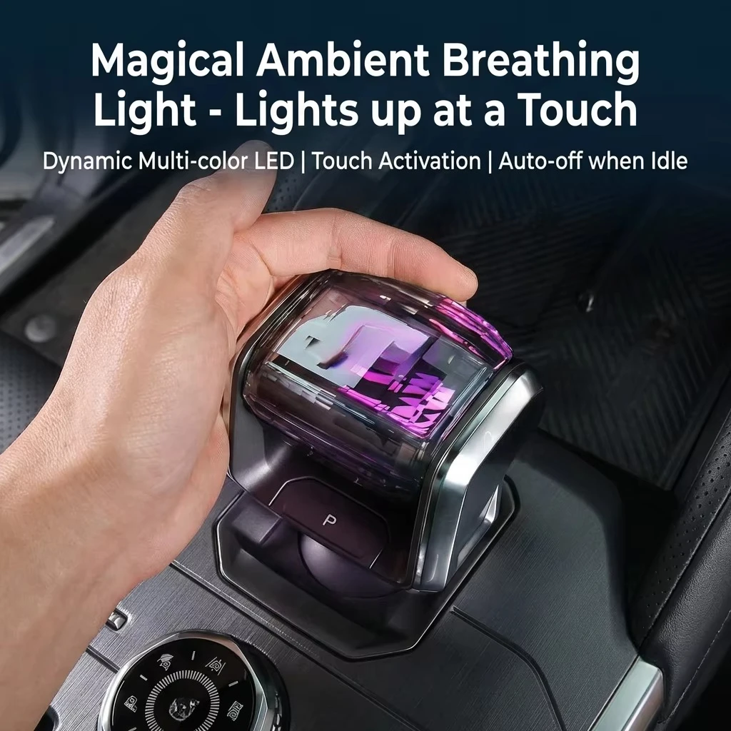 Touch Sensor LED Crystal Gear Shift Knob Dedicated For Jetour T2 Traveler SUV Interior Modification Parts Car Interior Upgrade
