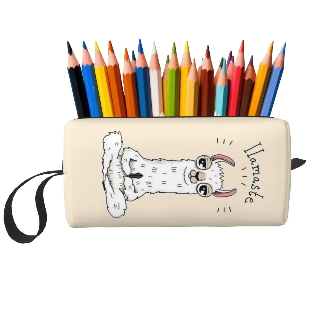 Llama Alpaca Animal Makeup Bag Cosmetic Organizer Storage Dopp Kit Toiletry Cosmetic Bag for Women Beauty Travel Pencil Case