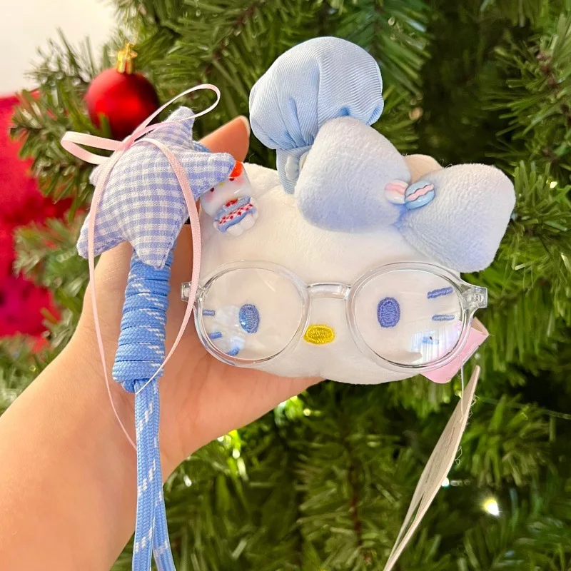 헬로키티 플러시 키체인 케이티 캣 백팩 가방 참 펜던트 핸드백 액세서리 키링 크리스마스 할로윈 선물