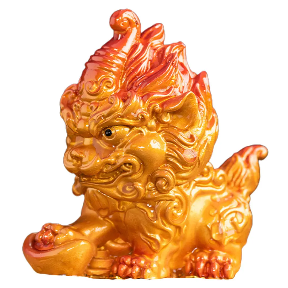 

Ornaments Animals Statue Chinese Statues Resin Kylin Figurines Dragon New Year Crafts Decoration