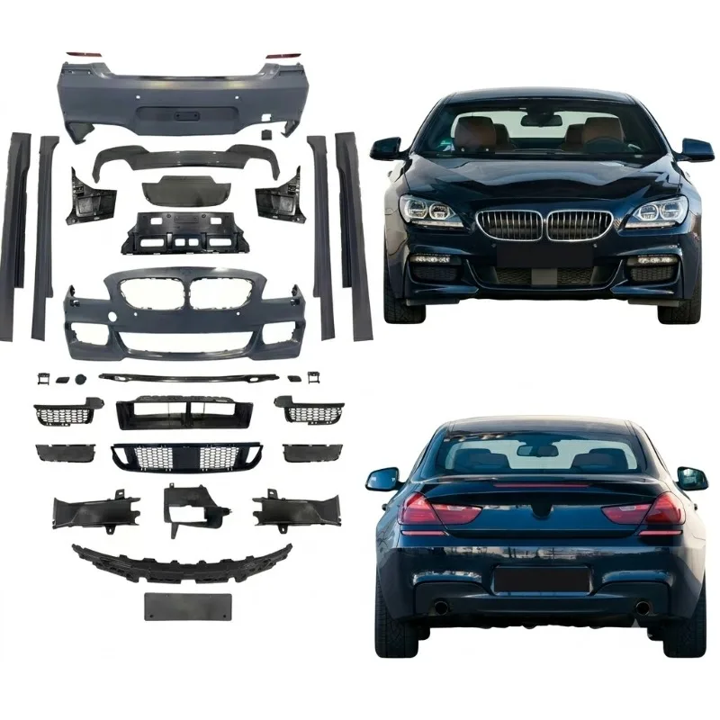 Conversion Body Kit with Front Rear Bumper Side Skirts Grille for  6 Series F06 F12 F13 2011-2018 Upgrade to MT Sport Style