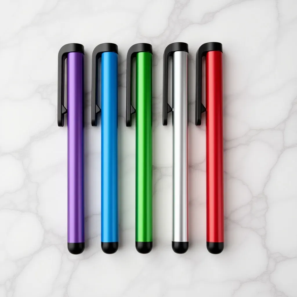 

20Pcs Touch Screen Pen Capacitive Stylus Rubber Tip Metal Body Smooth Writing Tool for Tablets Smartphones Office School Use