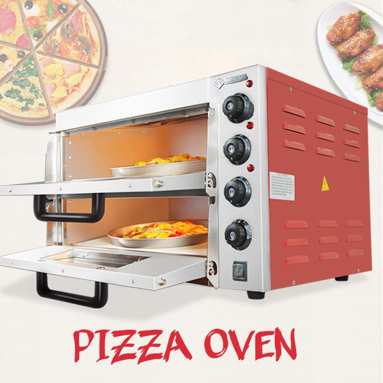 Forno per Snack per Pizza commerciale da appoggio a due piani elettrico con due camere indipendenti