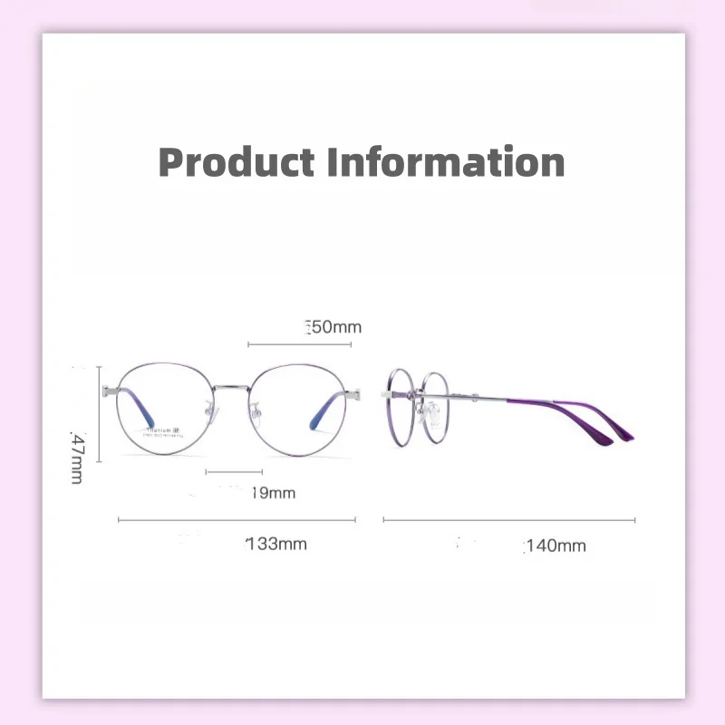 Metal Glasses Frame Retro Oval Women's Glasses Frame Ultra-light Two-color Optical Prescription Glasses Fame Female 77031