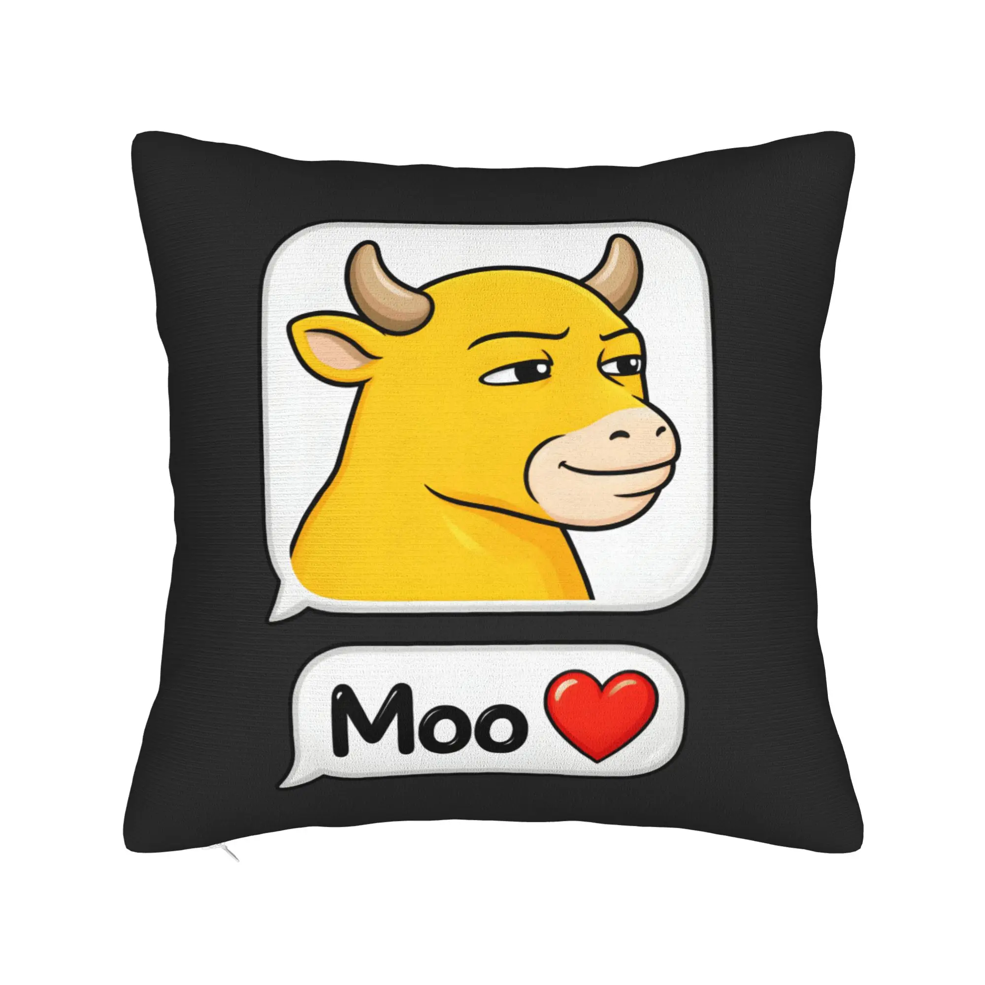 Pillow Case NIU Lai Chinese Cow Internet Viral Meme Soft  Pillow Cover For Couch Sofa Bedroom Retro Trendy Pillowcases