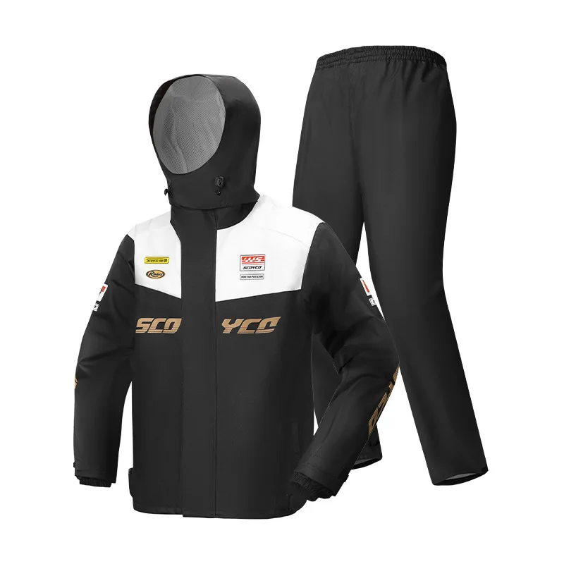 Motorcycle Split Raincoat Set Men Women Rainstorm Prevention Split Rain Jackets Pants Windproof Waterproof Motorbike Coat