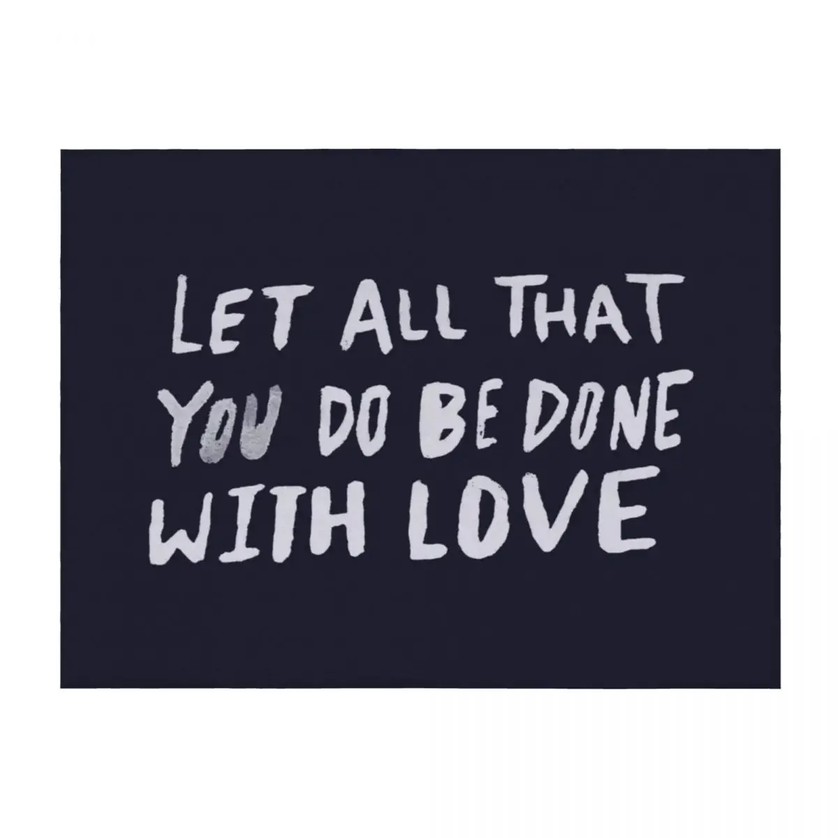 

Let All Be Done With Love x Navy Throw Blanket Quilt Multi-Purpose Hairys Beautifuls Blankets