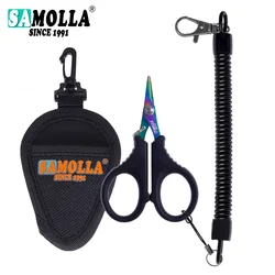 Multifunction Fishing Scissor Retractable Badge Holder Accessories Electrician Portable Scissors Cut Pe Braid Line Lure Tools