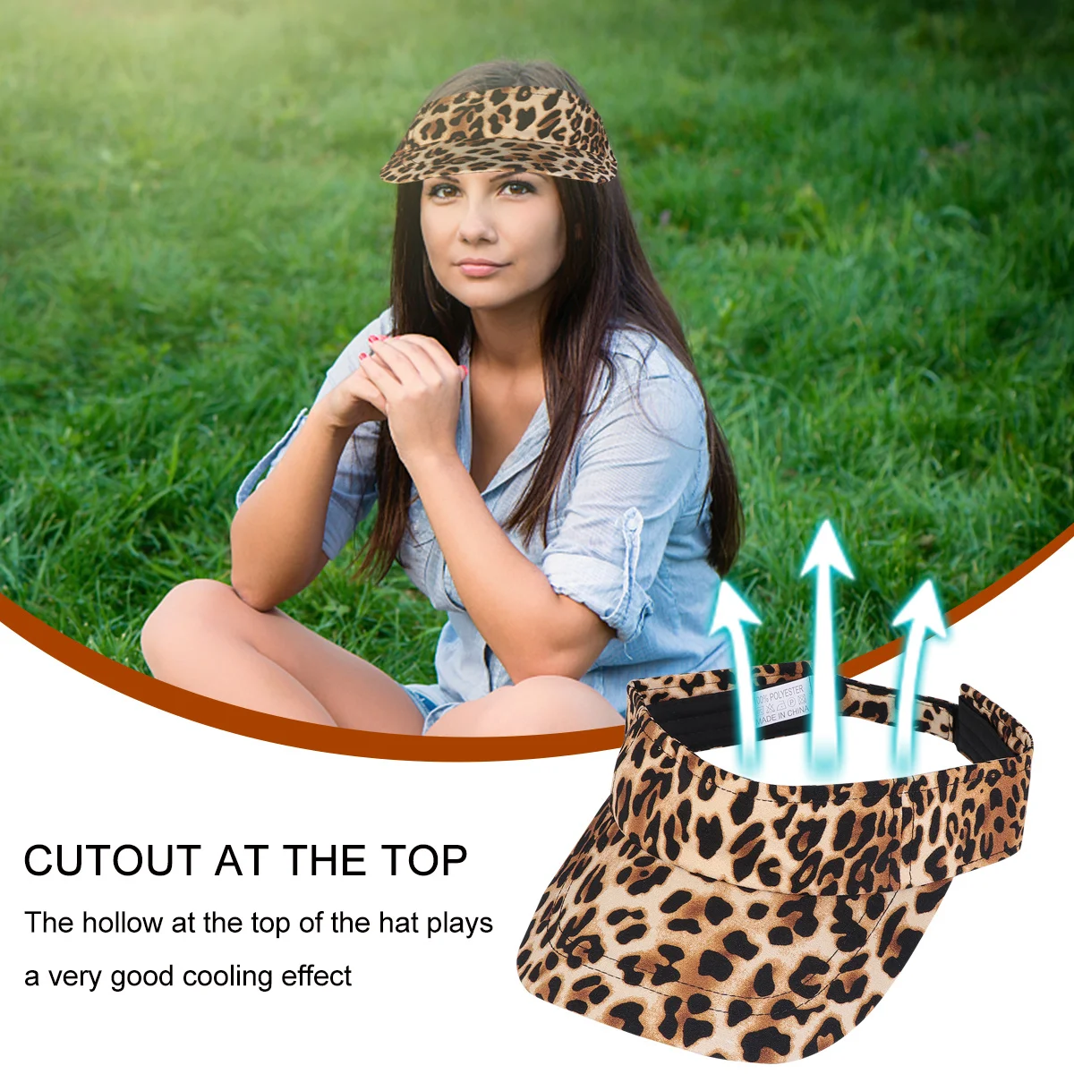

1Pcs Summer Sun Shade Hat Adjustable Leopard Pattern Baseball Cap Fashion Outdoor Sports Hiking Camping Daily Wear