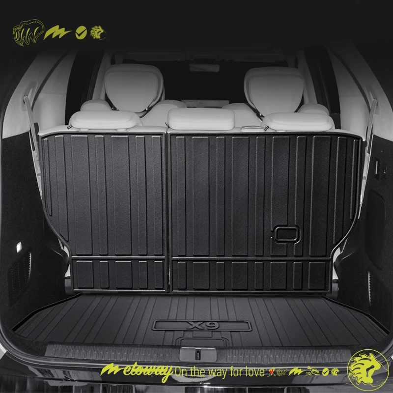 For Xpeng X9 2024 Custom Fit Car Trunk Mat All Season Black Cargo Mat 3D Shaped Laser Measured Trunk Liners